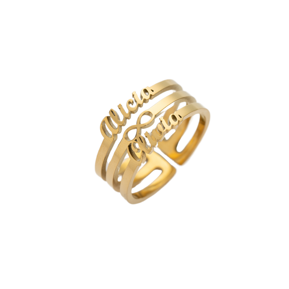 Bague Infini Deux Prénoms Personnalisée