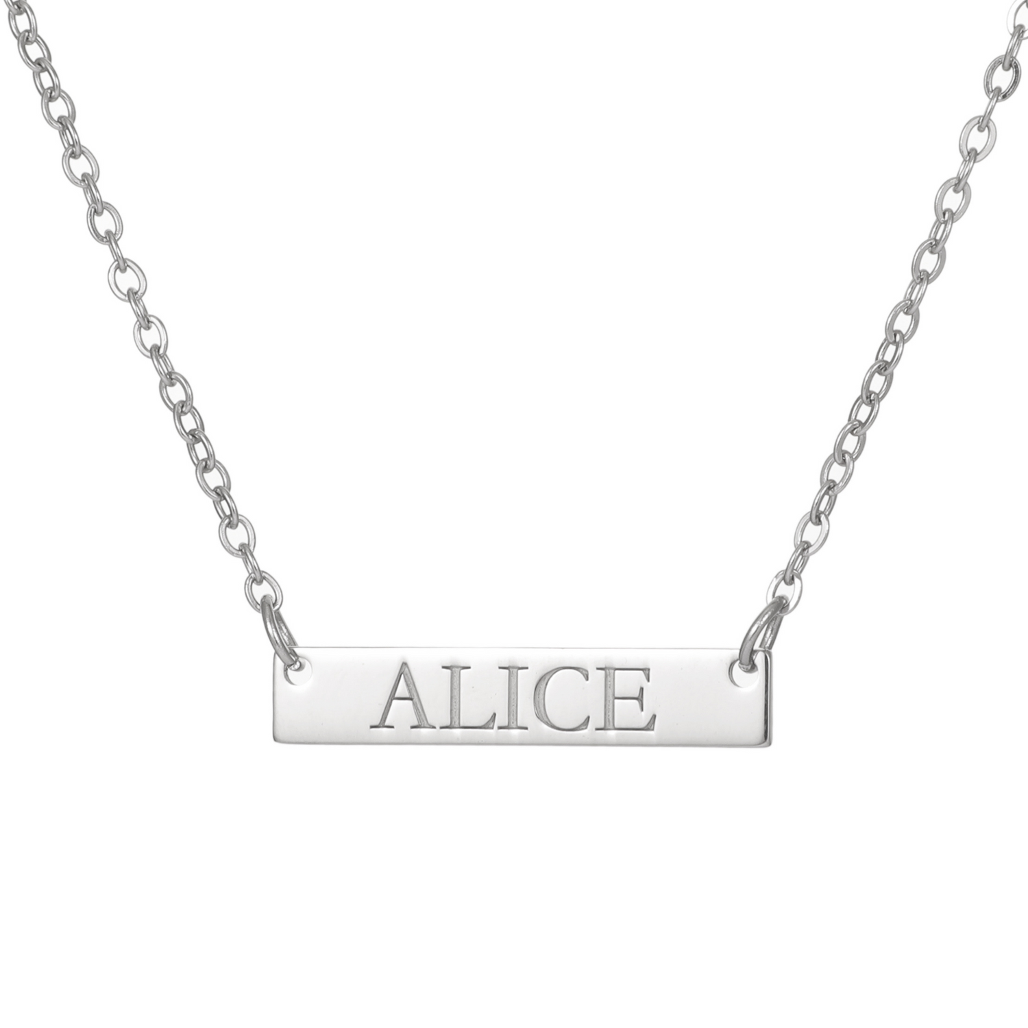 Collier Homme Plaque Prénom Gravé Personnalisé