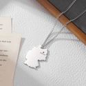 Collier Pendentif Carte De France - Bijou Fin Minimaliste Avec Chaîne 45 Ou 60 Cm - Idéal Cadeau Personnalisé - 2