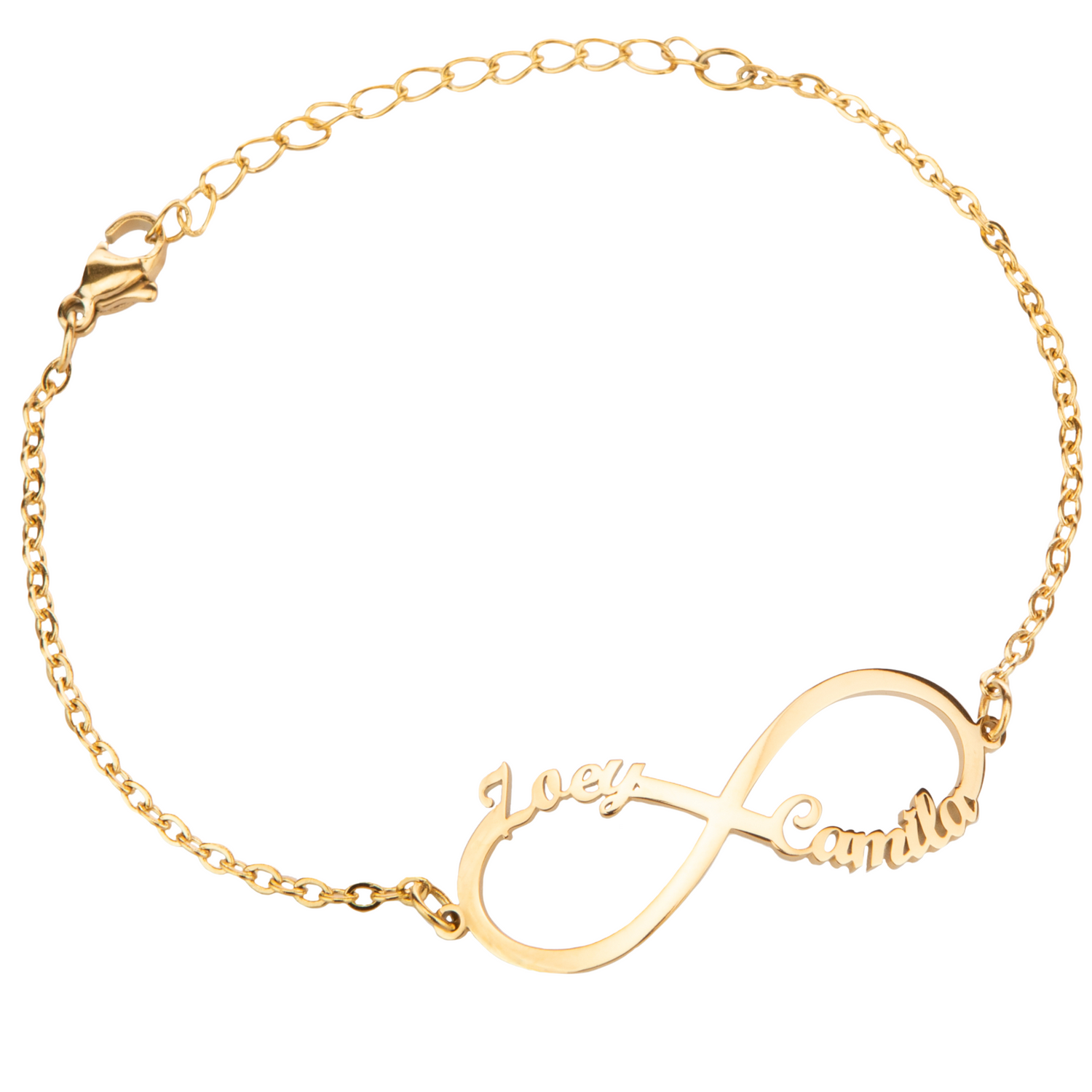 Bracelet 2 Prénoms Infini Éternité