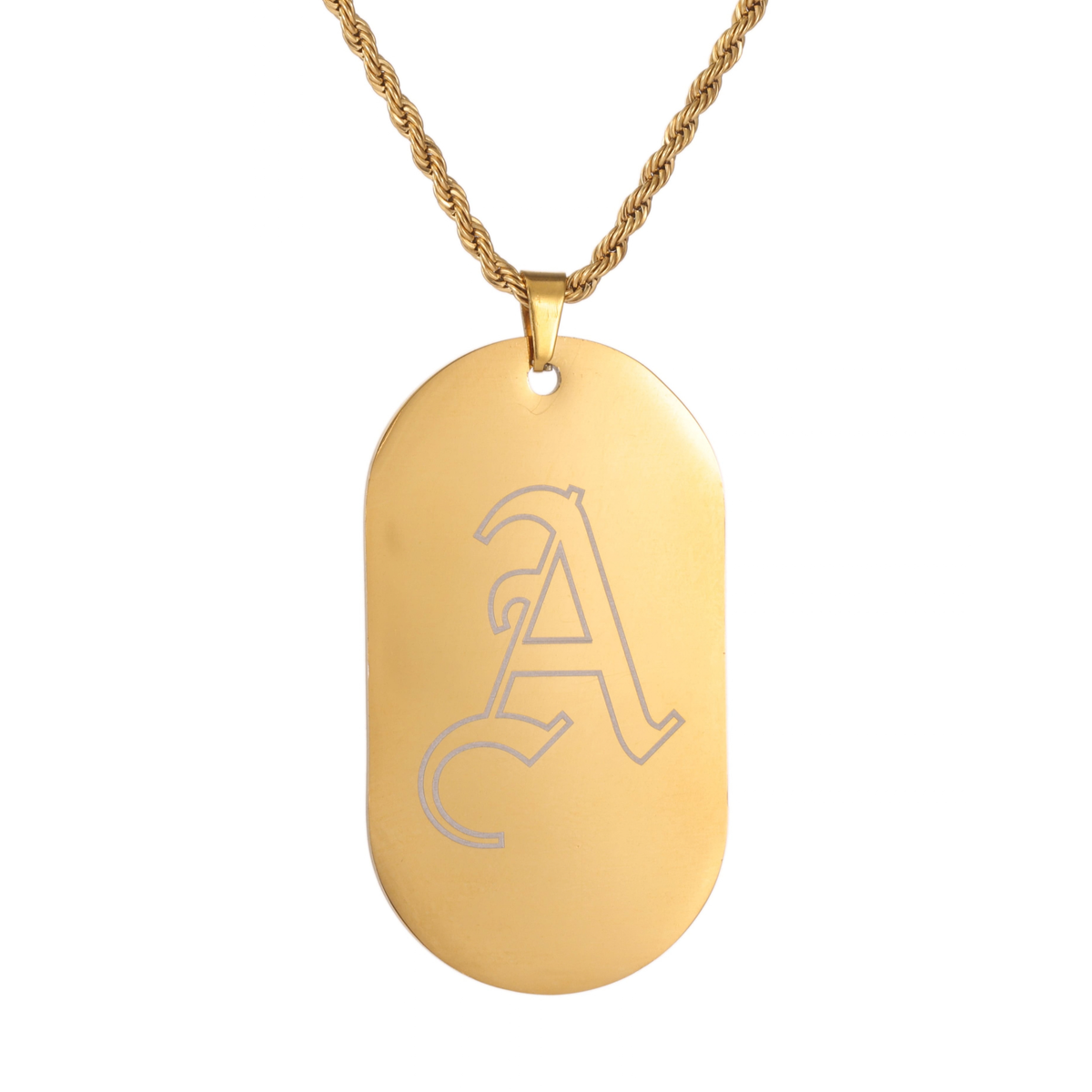 Collier Plaque Initiale Enfant Personnalisé