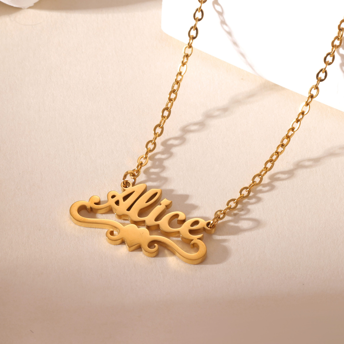 Collier Prénom Enfant Cœur & Arabesques