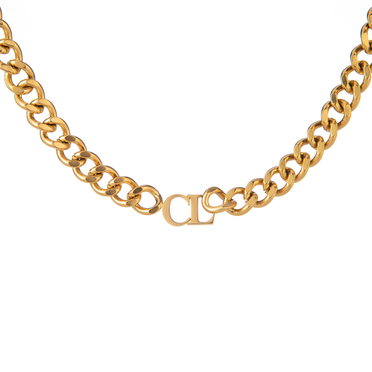 Collier Maille Gourmette avec Initiales Personnalisées