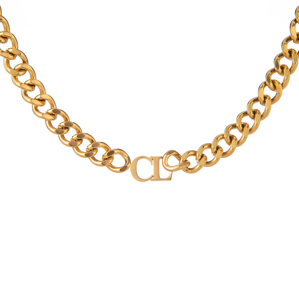 Collier Maille Gourmette avec Initiales Personnalisées