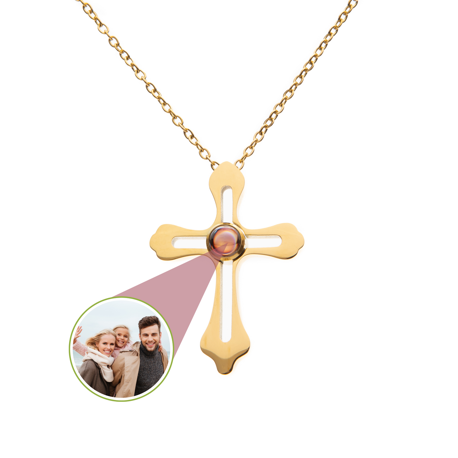 Pendentif Projection Photo Croix