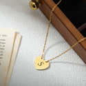 Collier Cœur Avec Lettre Initiale Personnalisable - Chaîne Ajustable 40+5 Cm - Cadeau Pour Elle Ou Meilleure Amie - 6