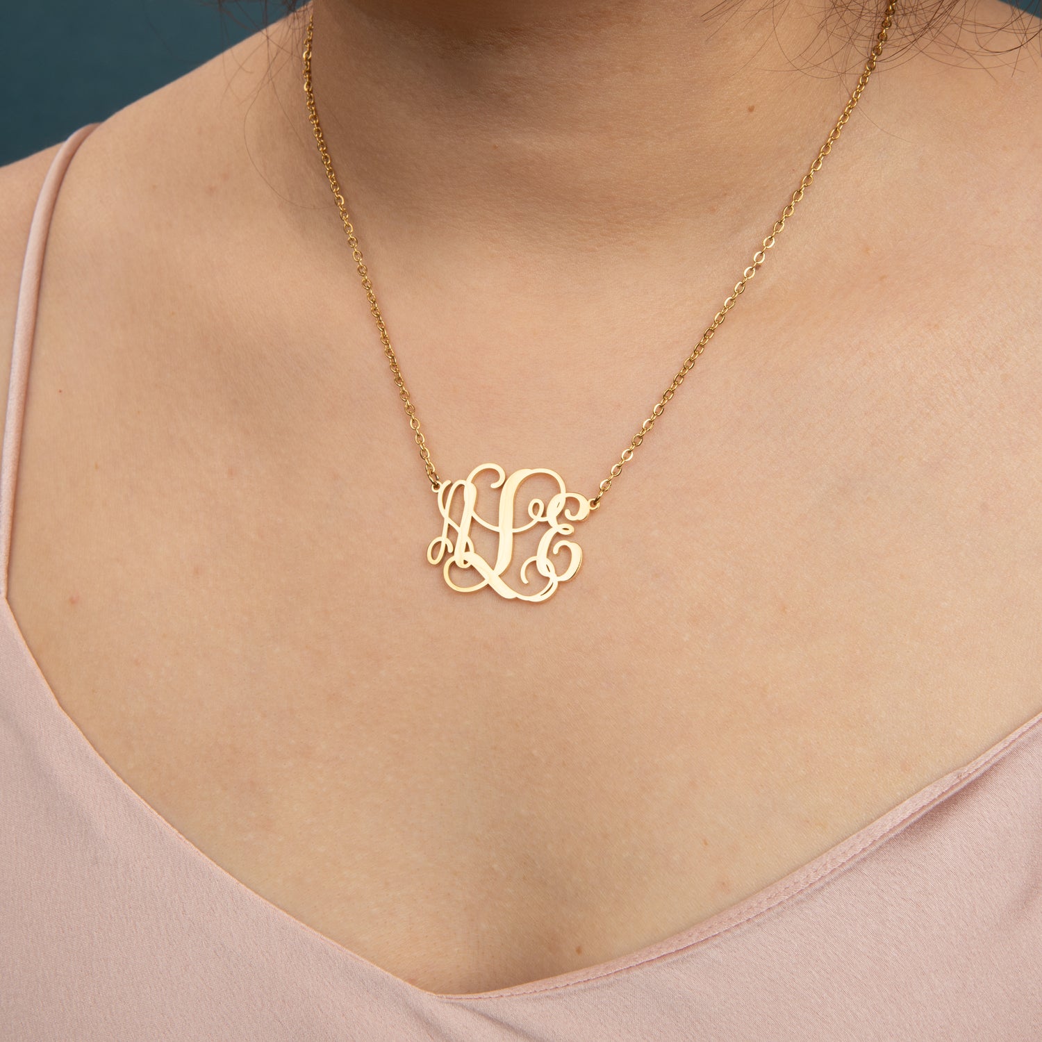 Collier 3 Initiales Monogramme