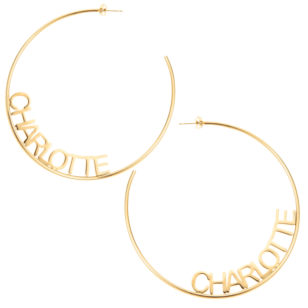 Boucles d'oreilles Créoles Ouvertes Personnalisées