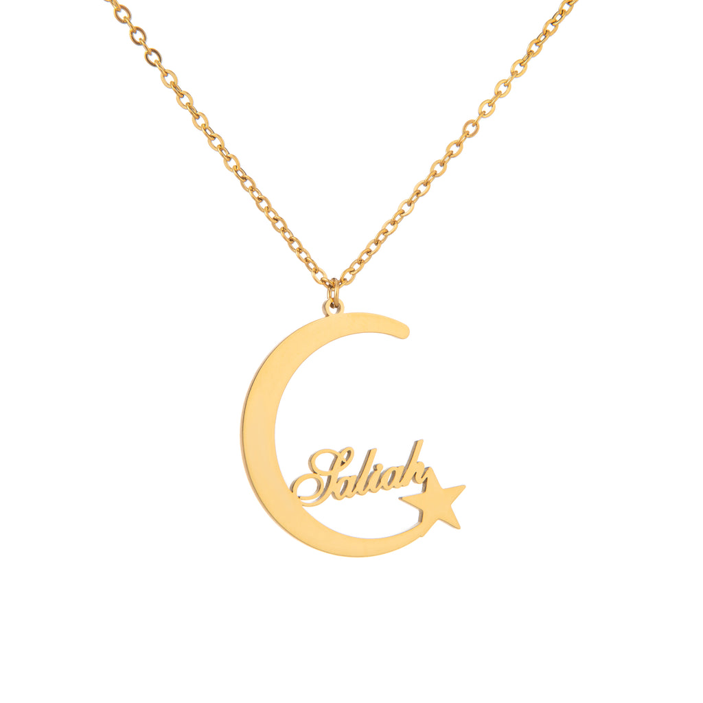 Collier Lune et Étoile Personnalisé