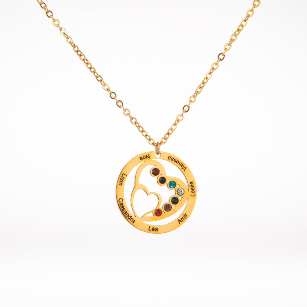 Collier Arbre de Vie Personnalisé avec Pierres de Naissance