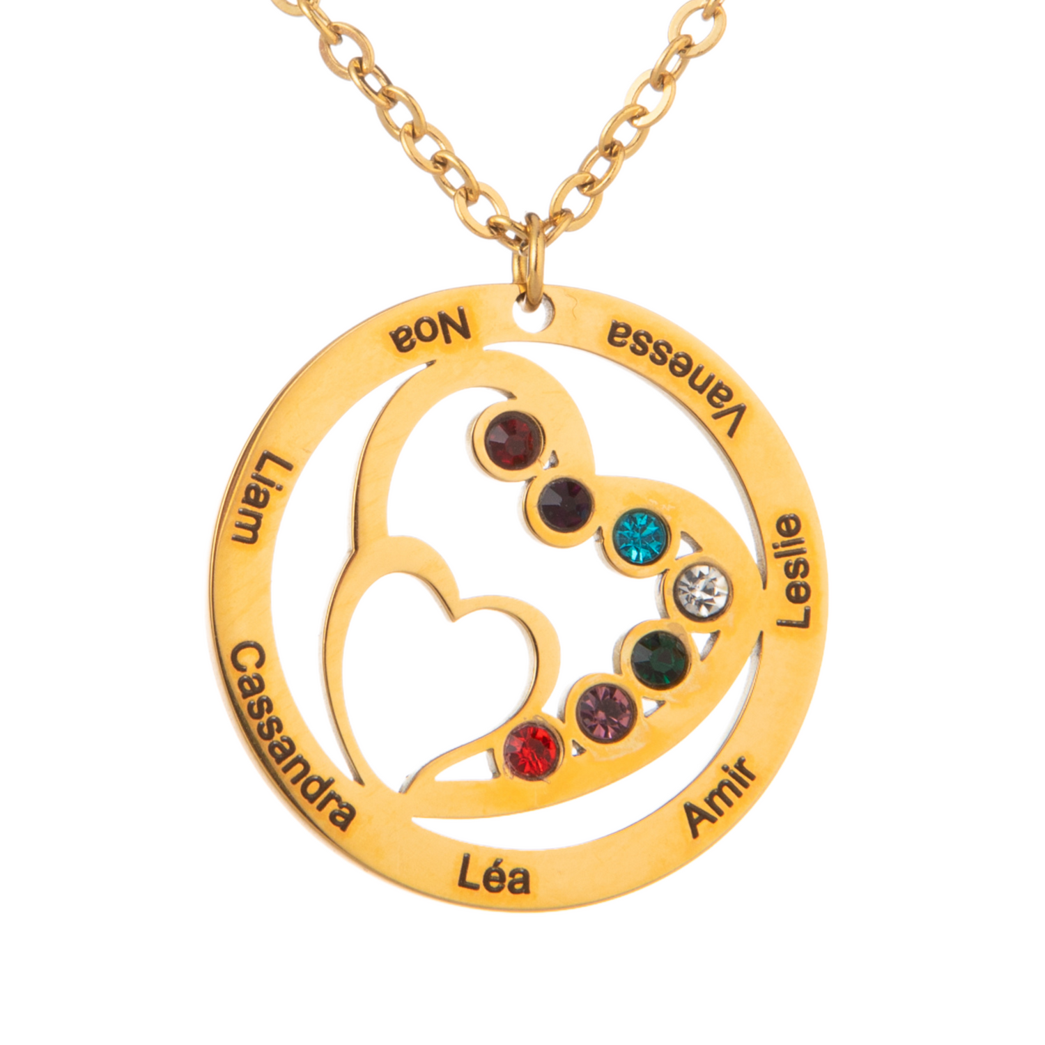Collier Arbre de Vie avec Prénoms et Pierres