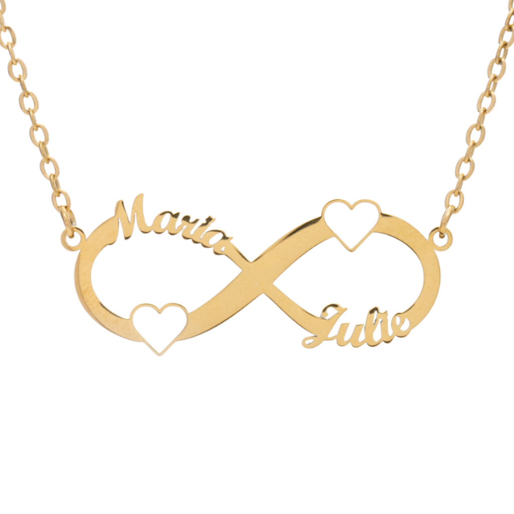 Collier Infini Double Coeur