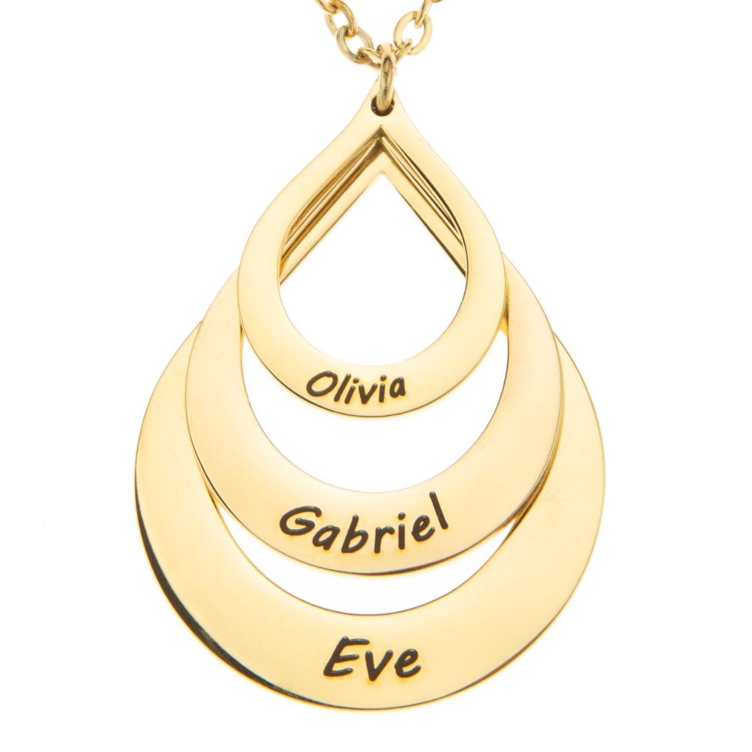 Collier Gouttes 1 à 3 Prénoms