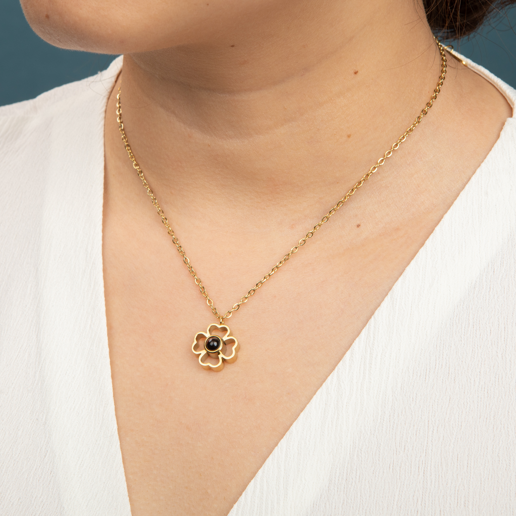 Pendentif Projection Photo Trèfle