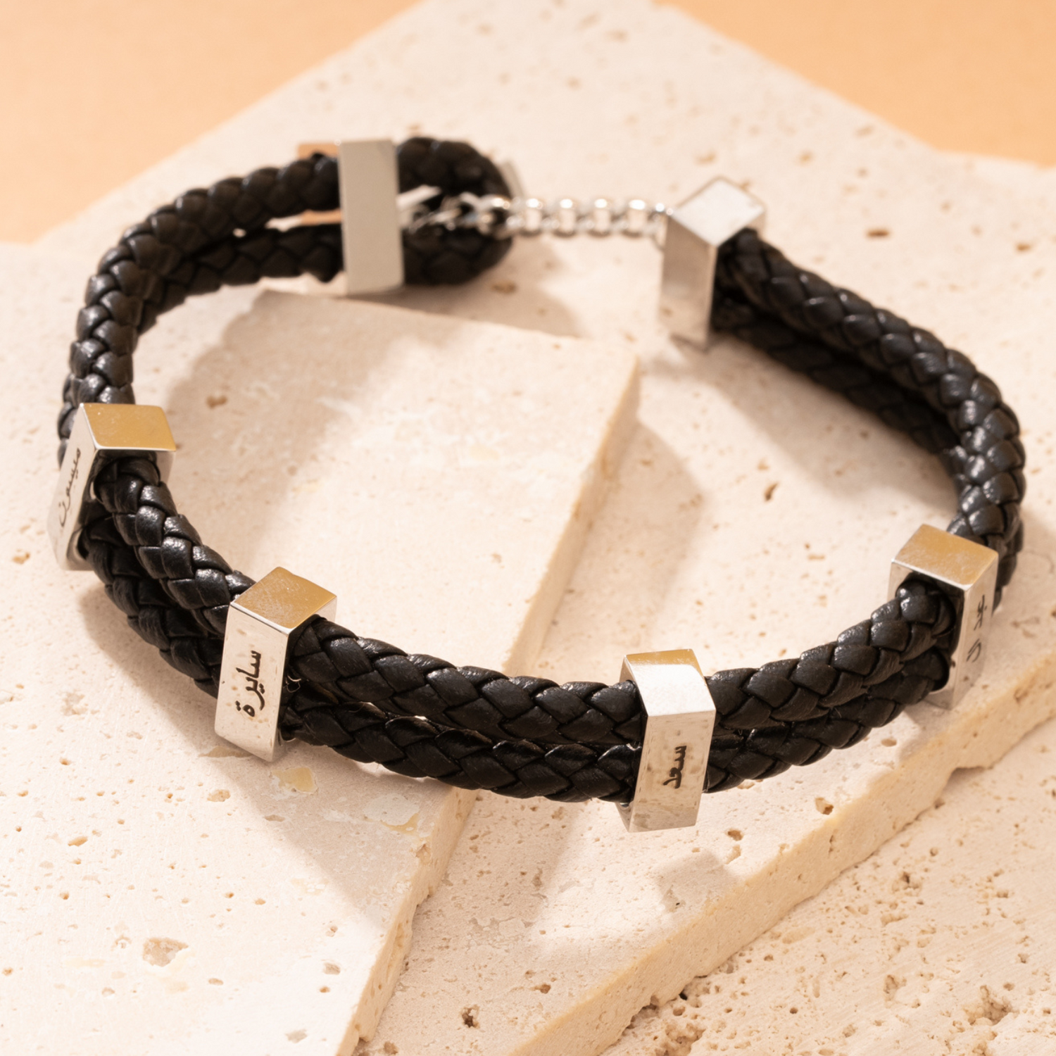 Bracelet Tressé Personnalisé Pour Homme En Arabe