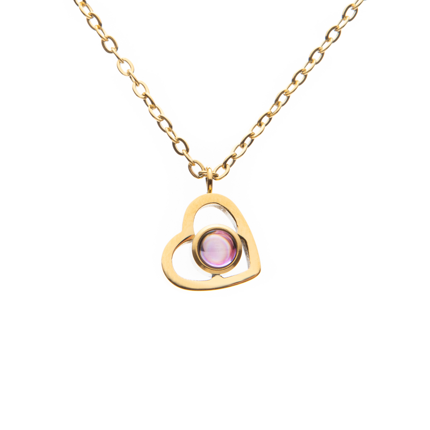 Pendentif Projection Photo Coeur Simple
