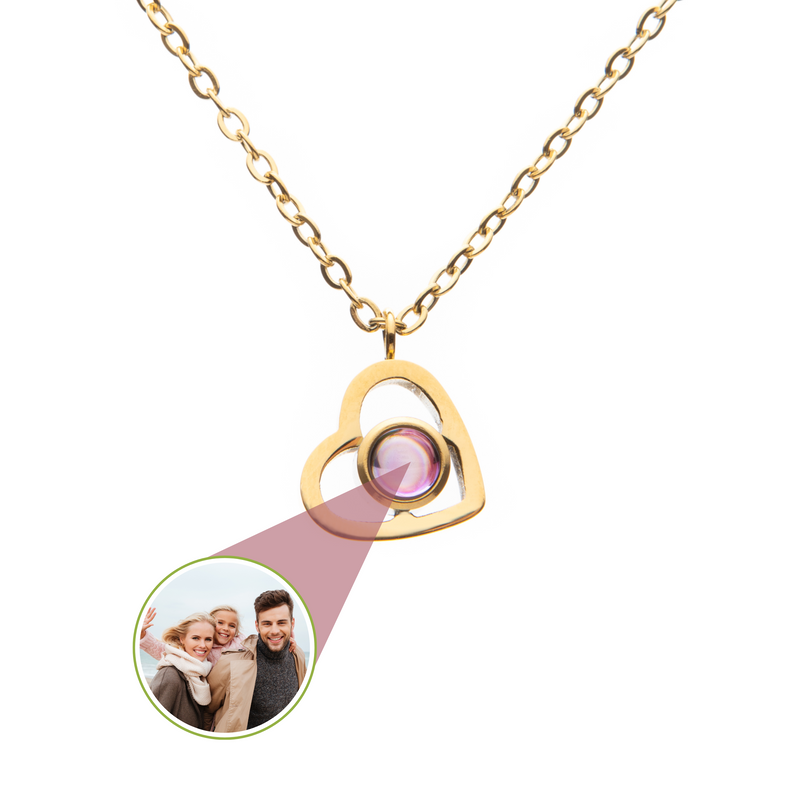 Pendentif Projection Photo Coeur Simple