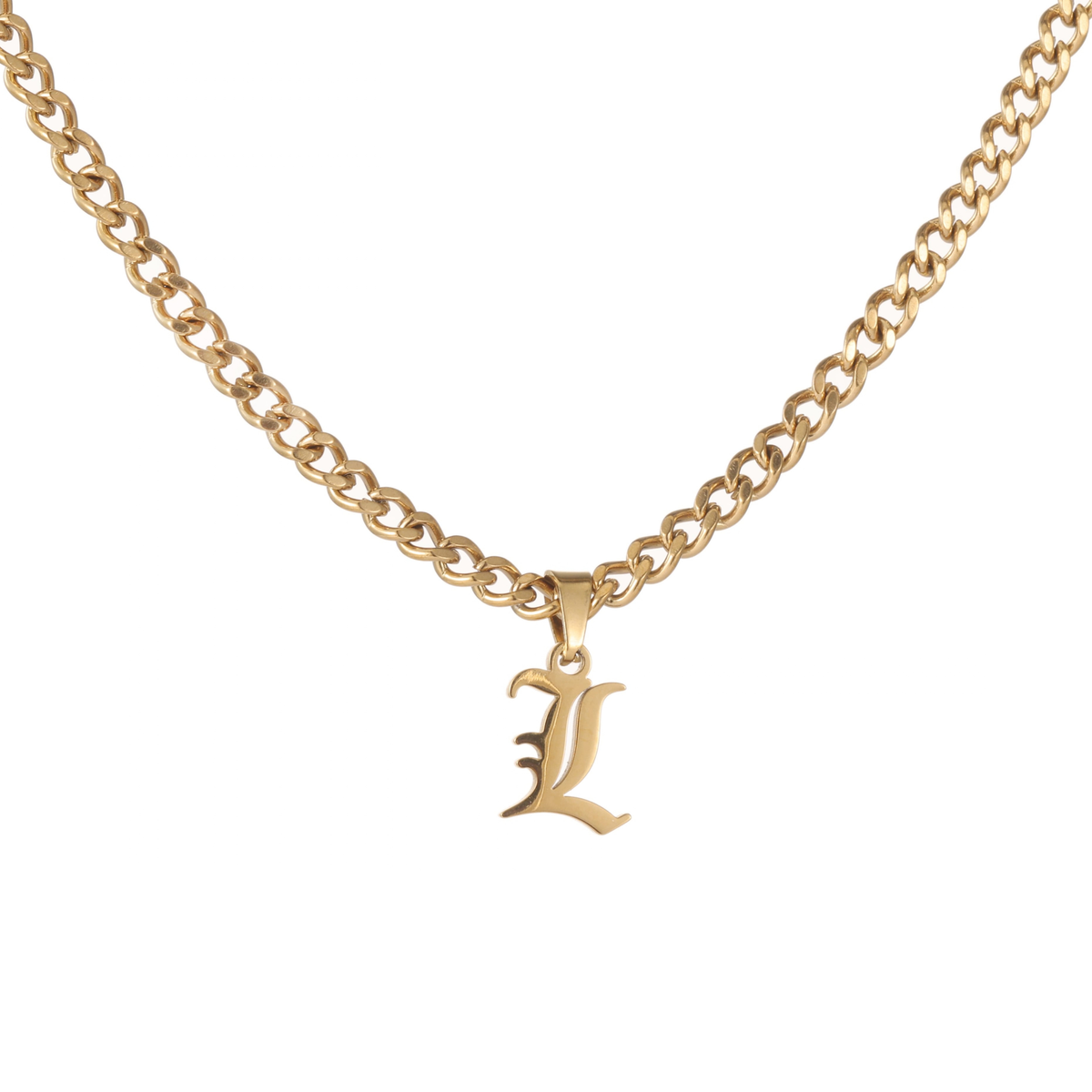 Collier Pendentif Lettre Gothique Enfant