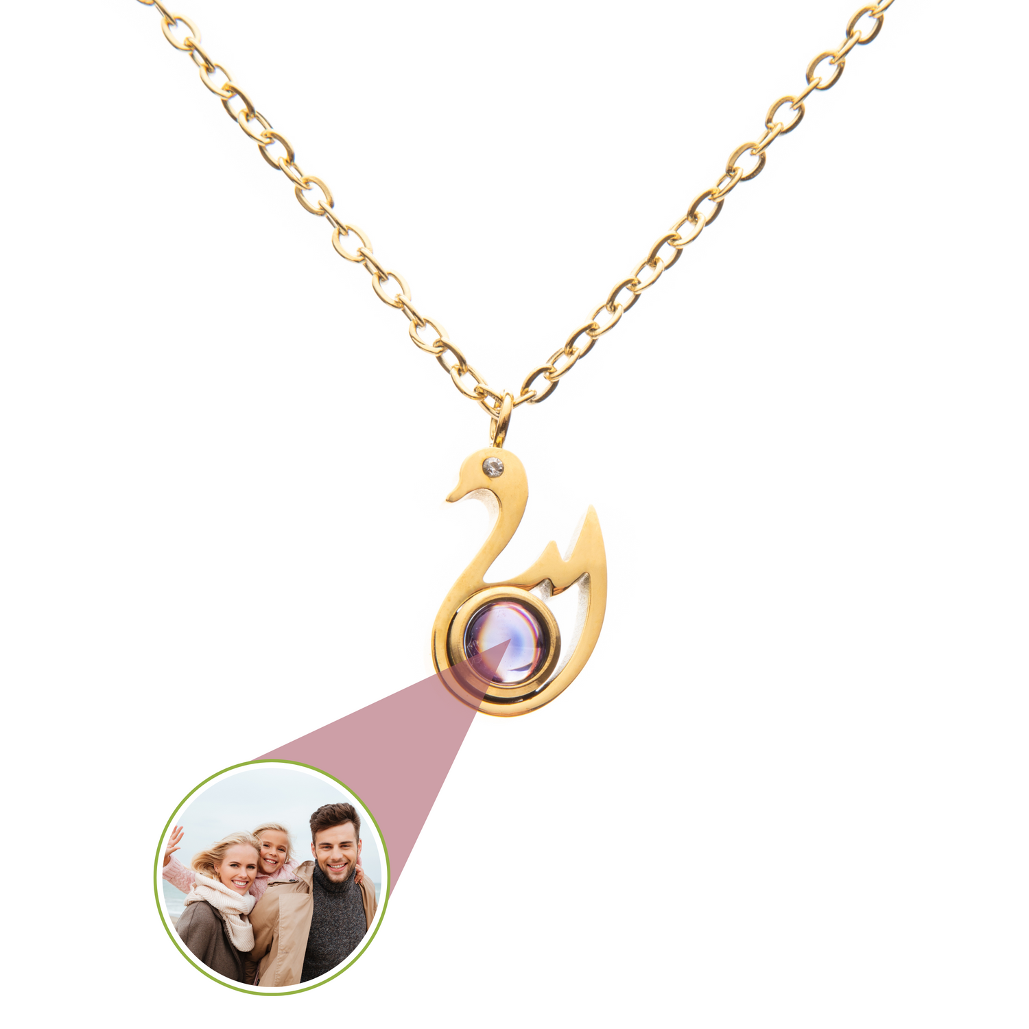 Pendentif Projection Photo Cygne