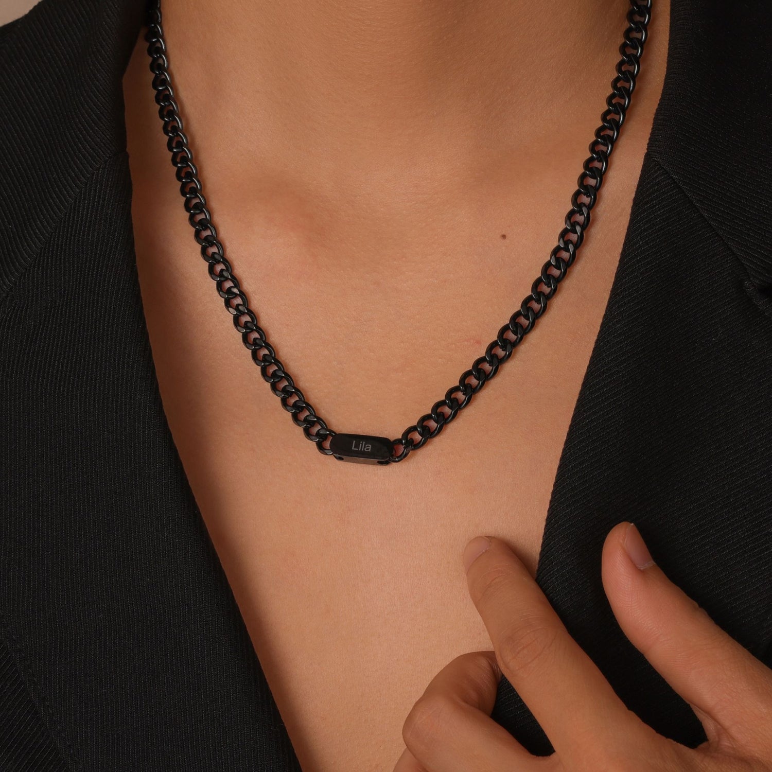 Collier Homme Plaque Force Personnalisé