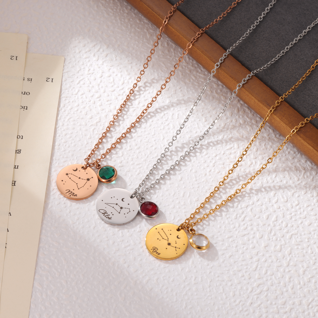 Collier Constellation Personnalisé avec Pierre