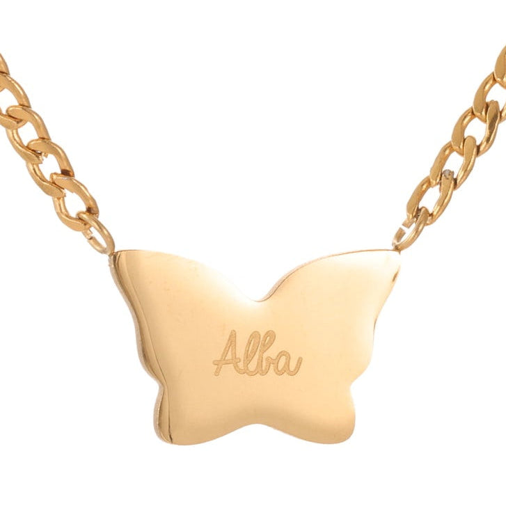 Collier Papillon Enfant Personnalisé