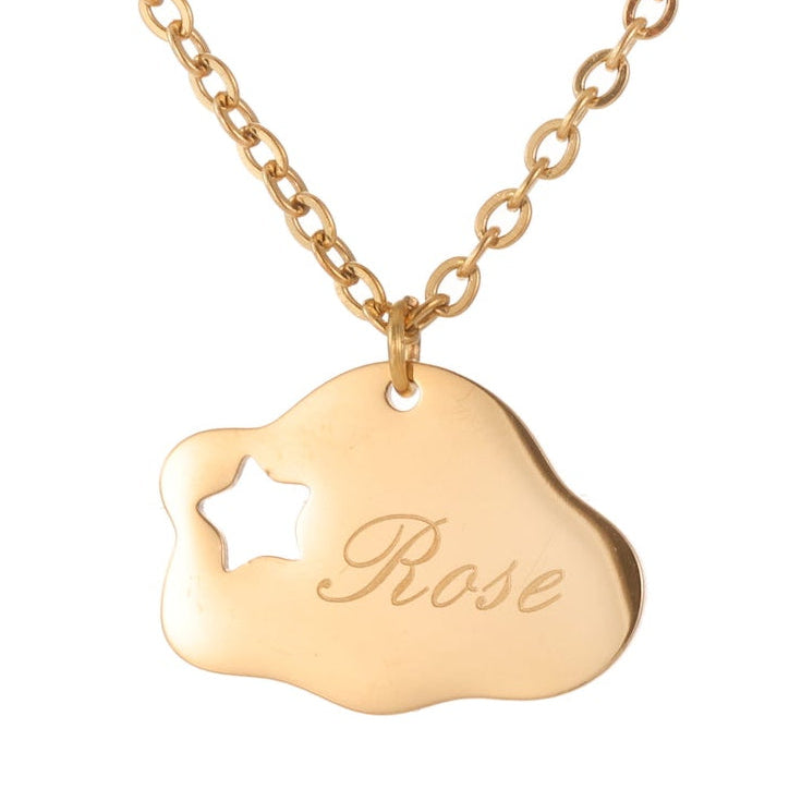 Collier Nuage Enfant Personnalisé Étoile