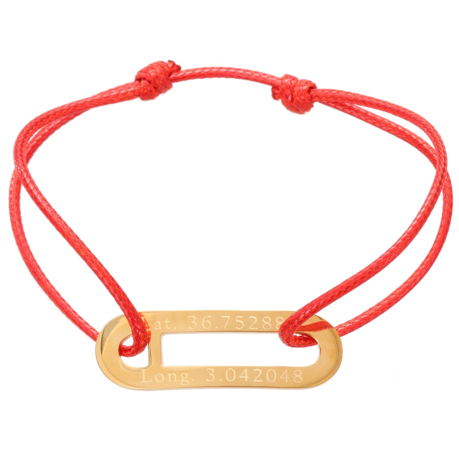 Bracelet Cordon Coordonnées Personnalisé