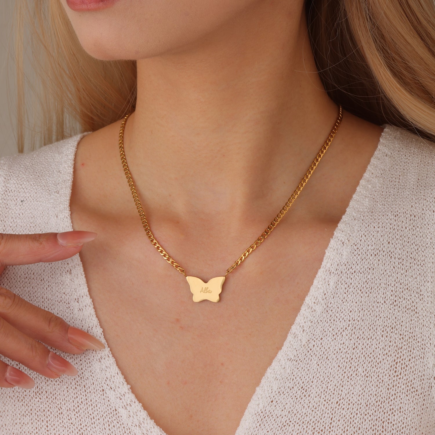 Collier Papillon Enfant Personnalisé