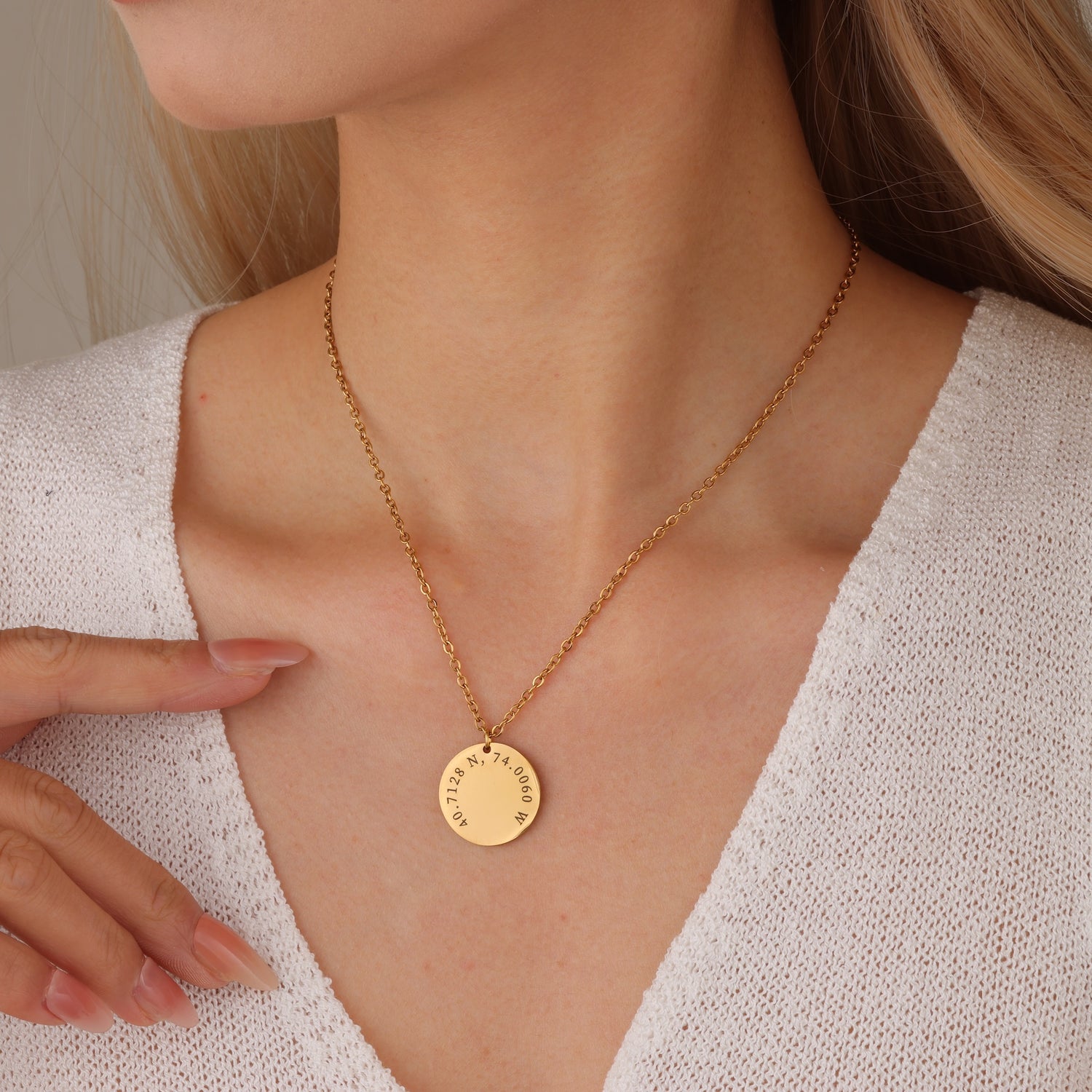 Collier Coordonnées Personnalisé