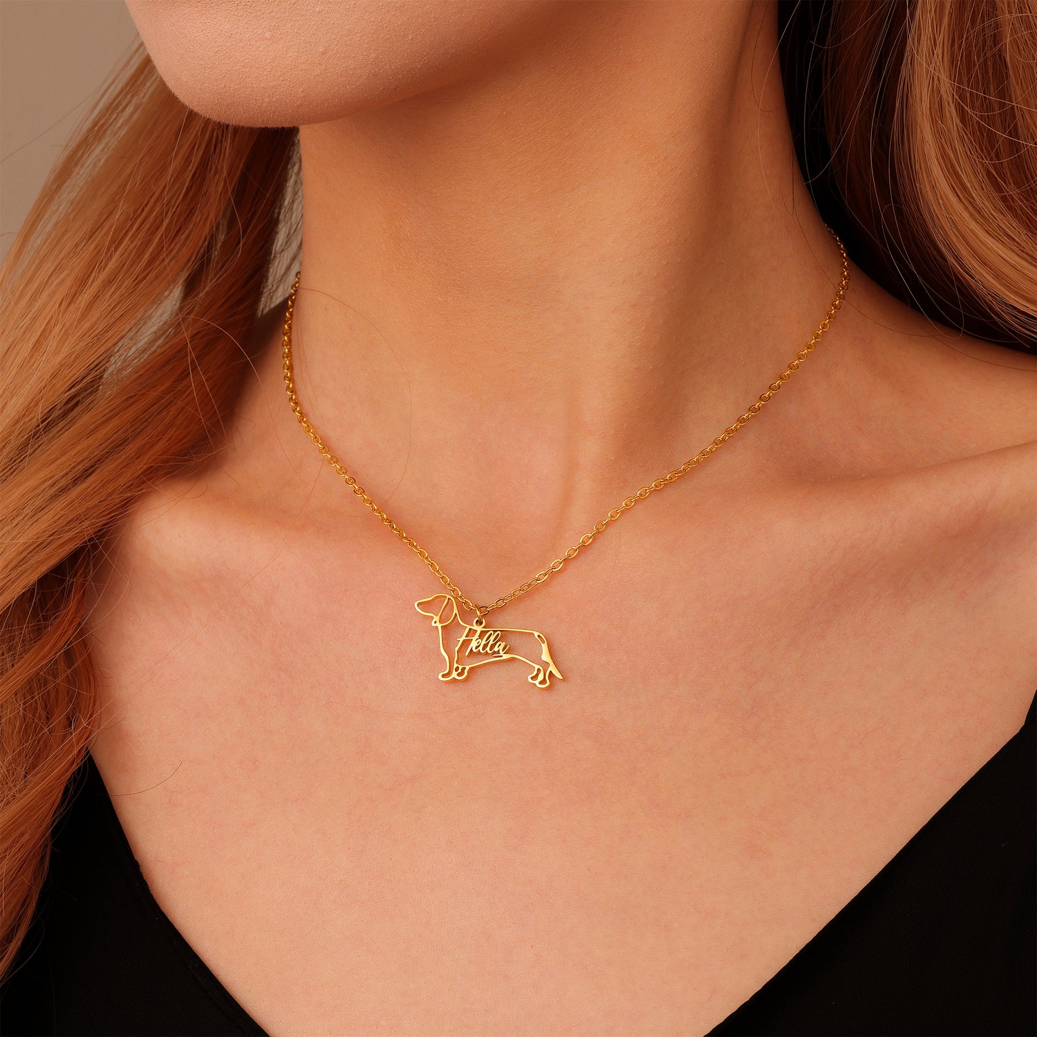 Collier Silhouette Animal Personnalisé avec Prénom