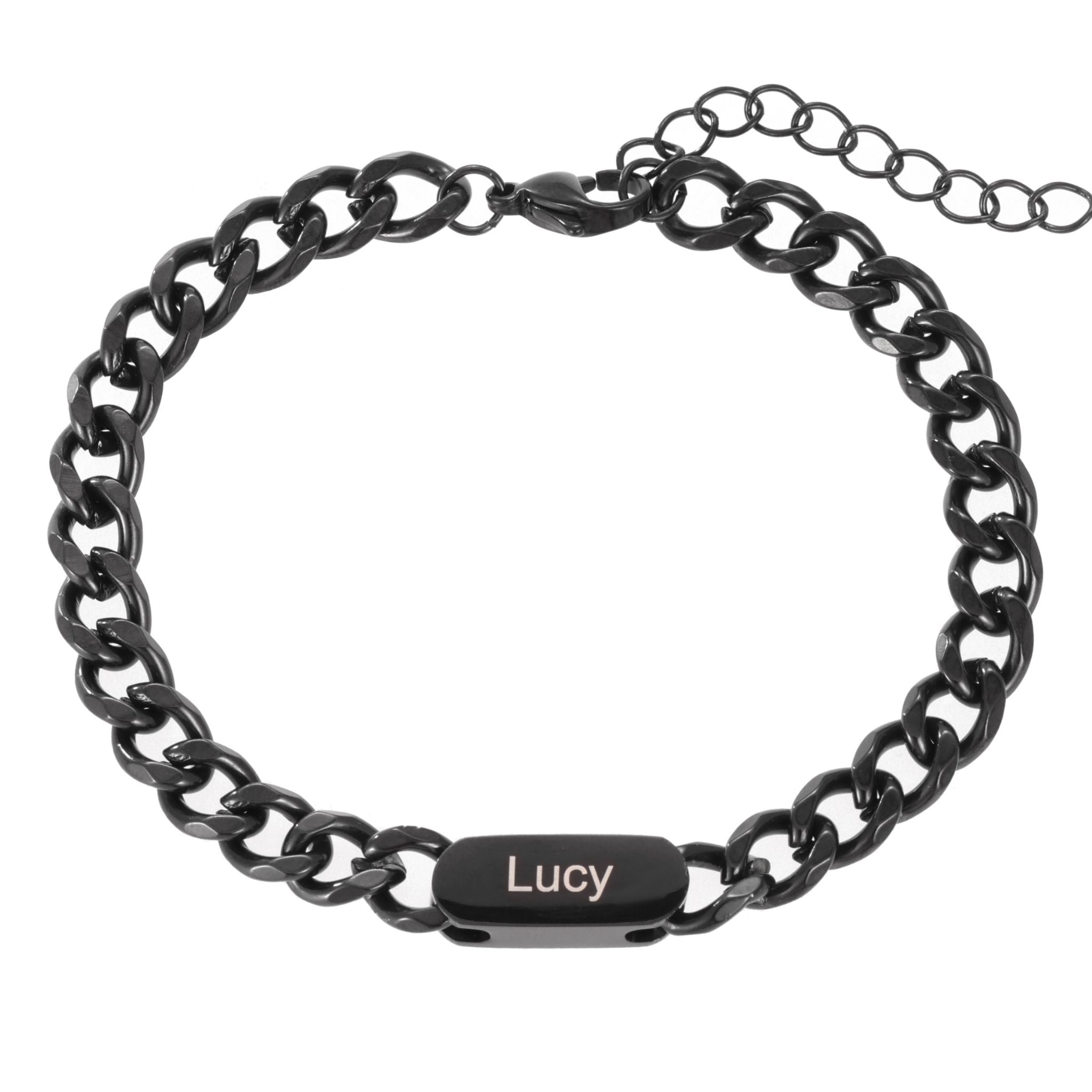Bracelet Homme Chaîne Personnalisé Plaque Gravée – My Little Necklace