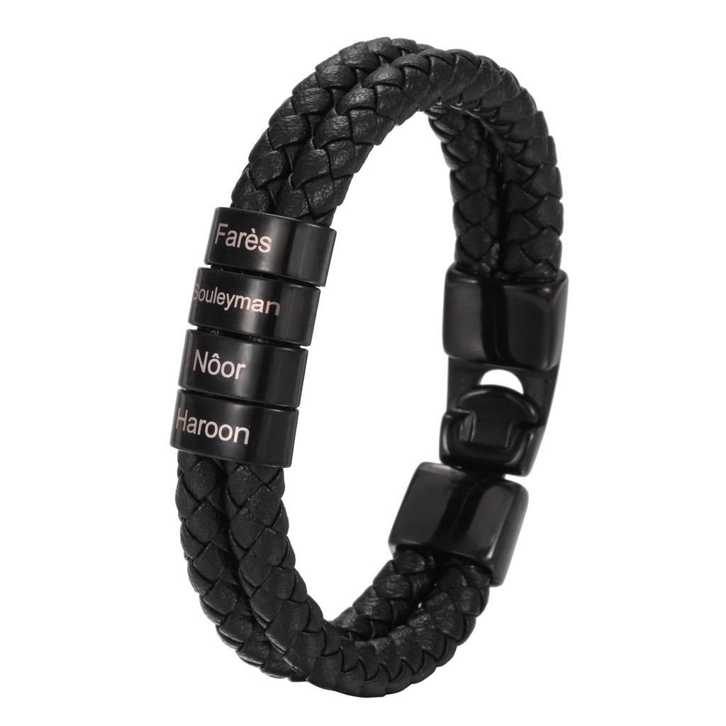 Bracelet Homme Tressé Double Heritage Personnalisé