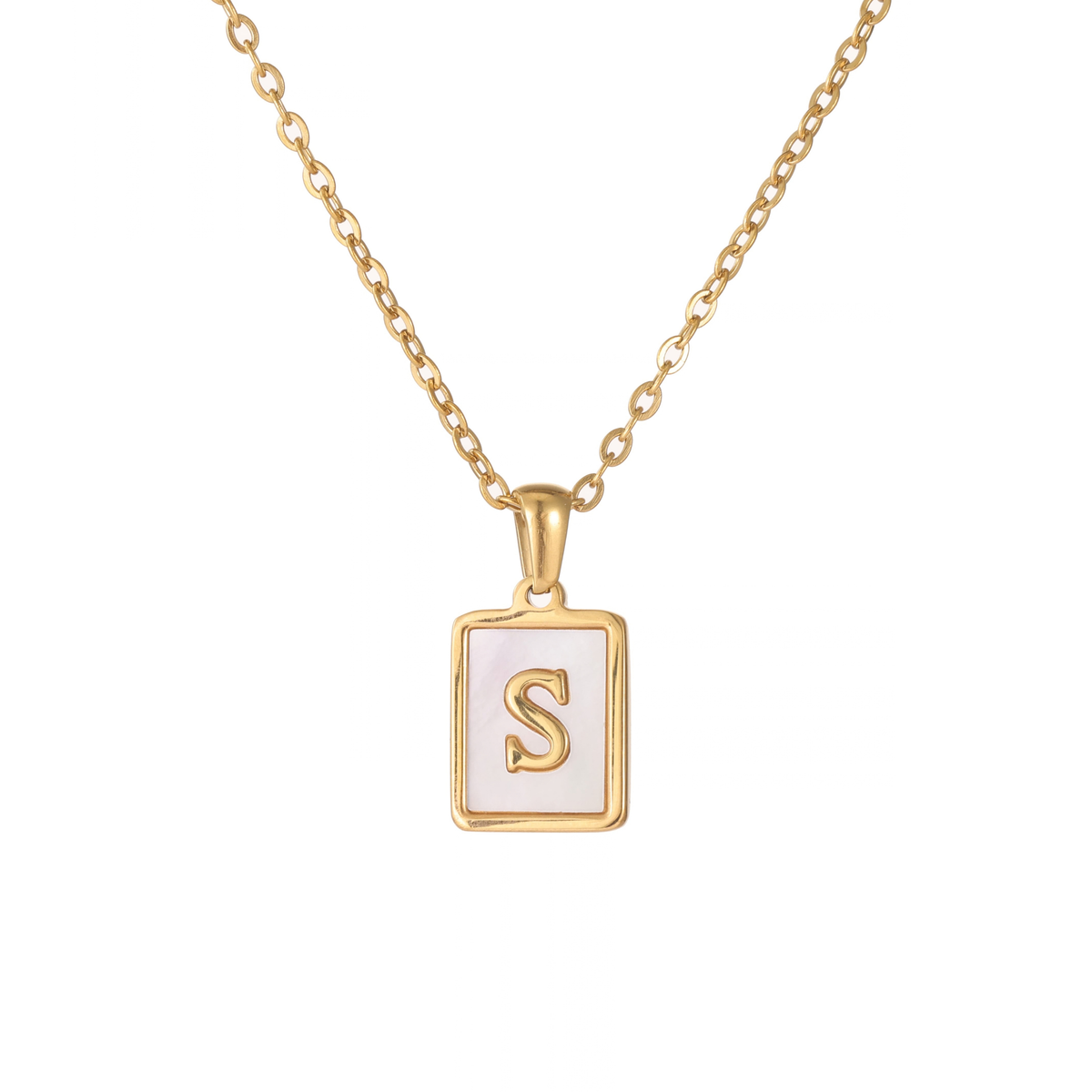 Collier Initiale Nacrée Enfant Personnalisé
