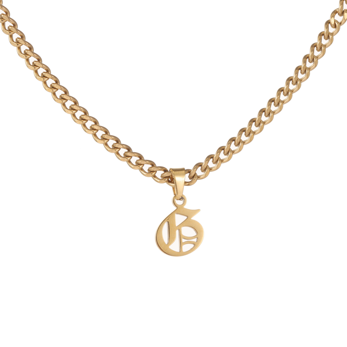 Collier Pendentif Lettre Gothique Enfant