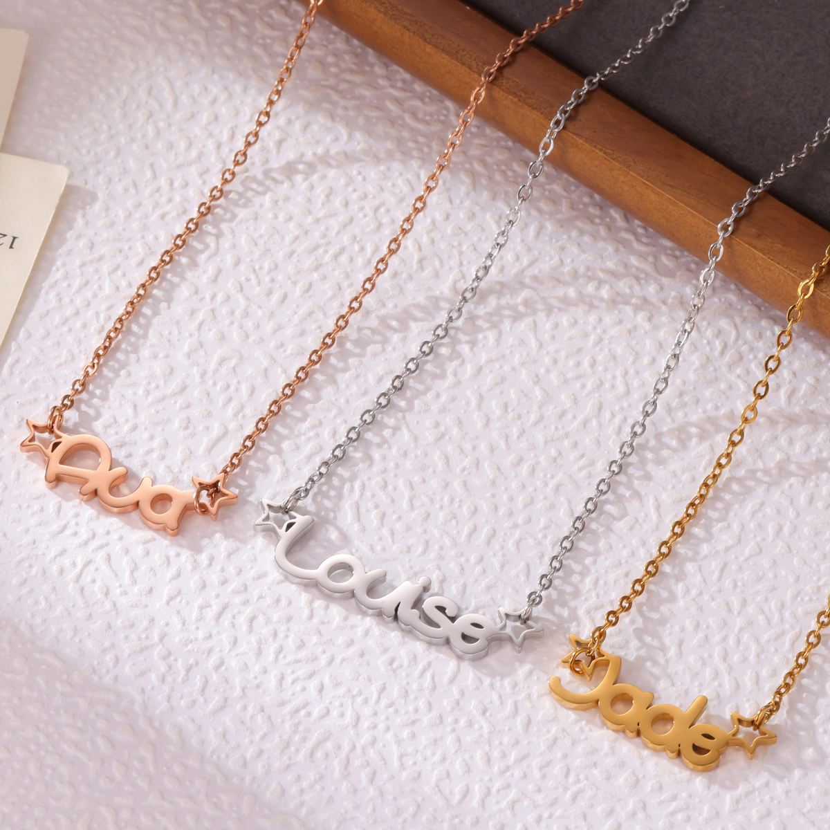 Collier Prénom Étoiles Enfant Personnalisé