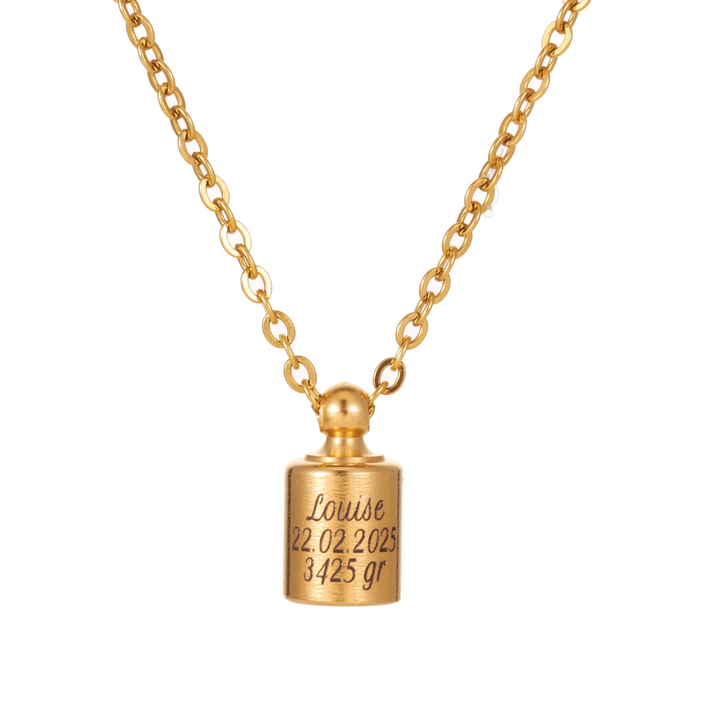 Collier Pendentif Poids Personnalisable Gravé