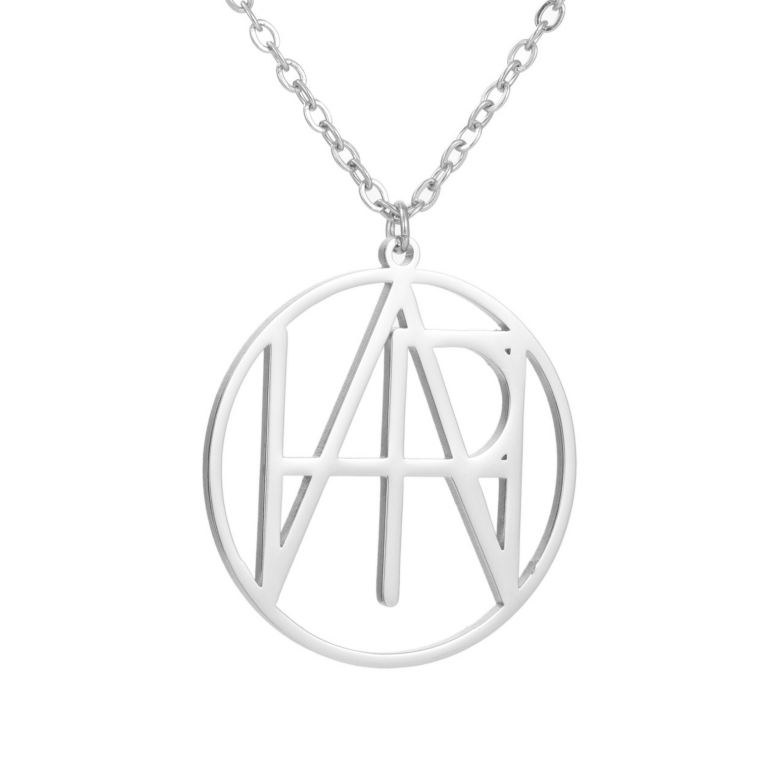 Collier Homme Médaillon Monogramme Personnalisé Argent