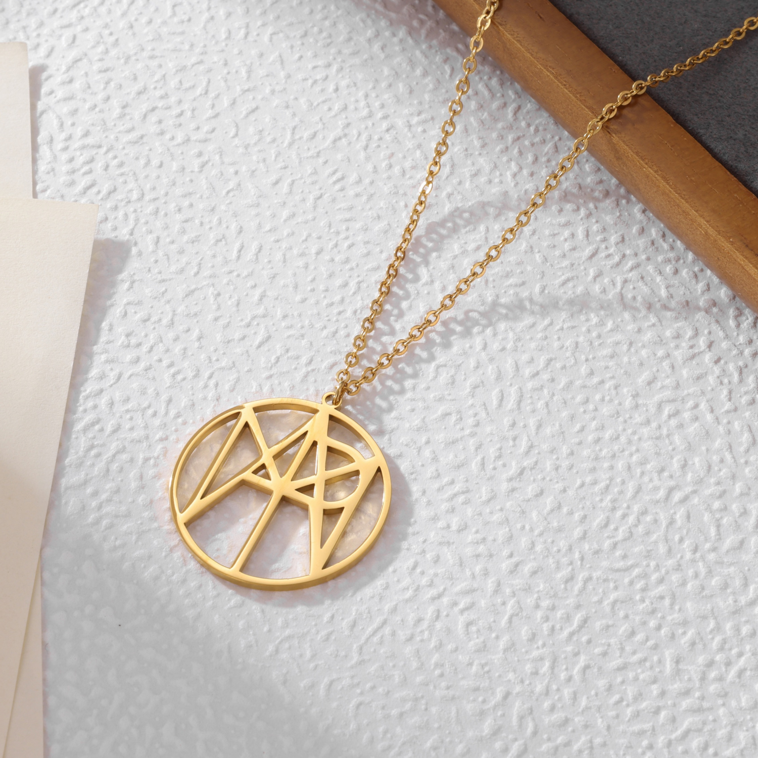 Collier Homme Médaillon Monogramme Personnalisé Argent