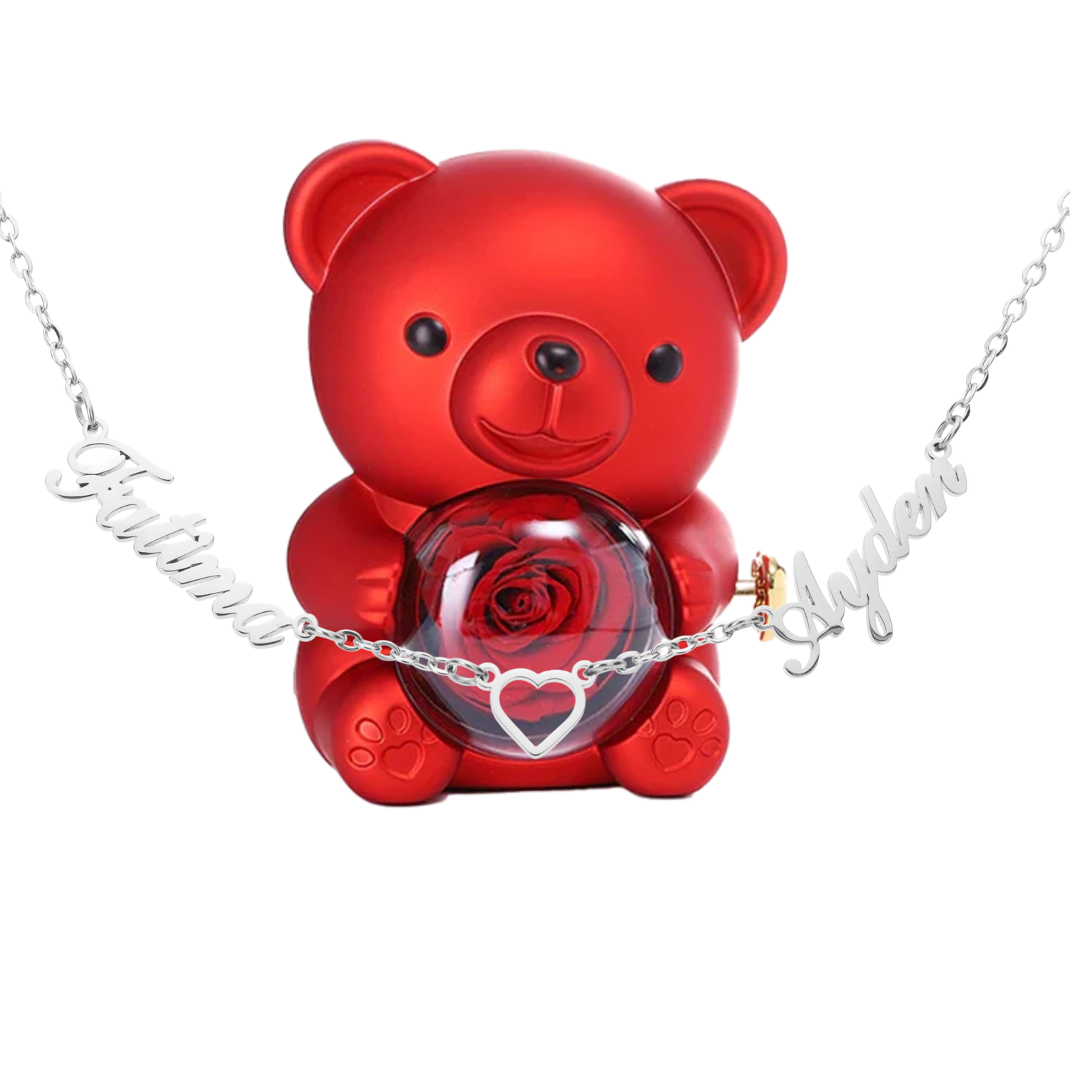 Ourson Éternel & Collier Personnalisé