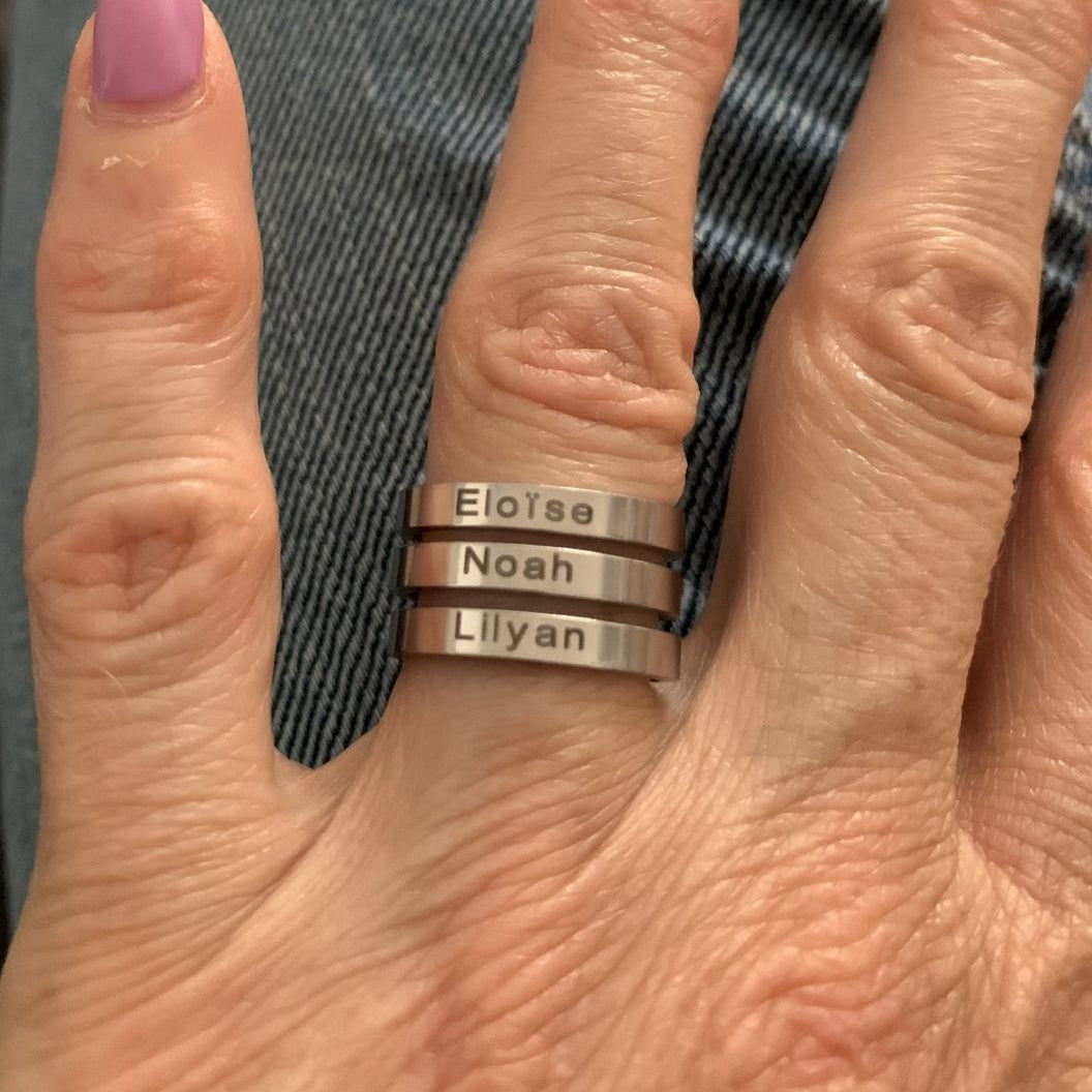 Bague Personnalisée avec Trois Prénoms