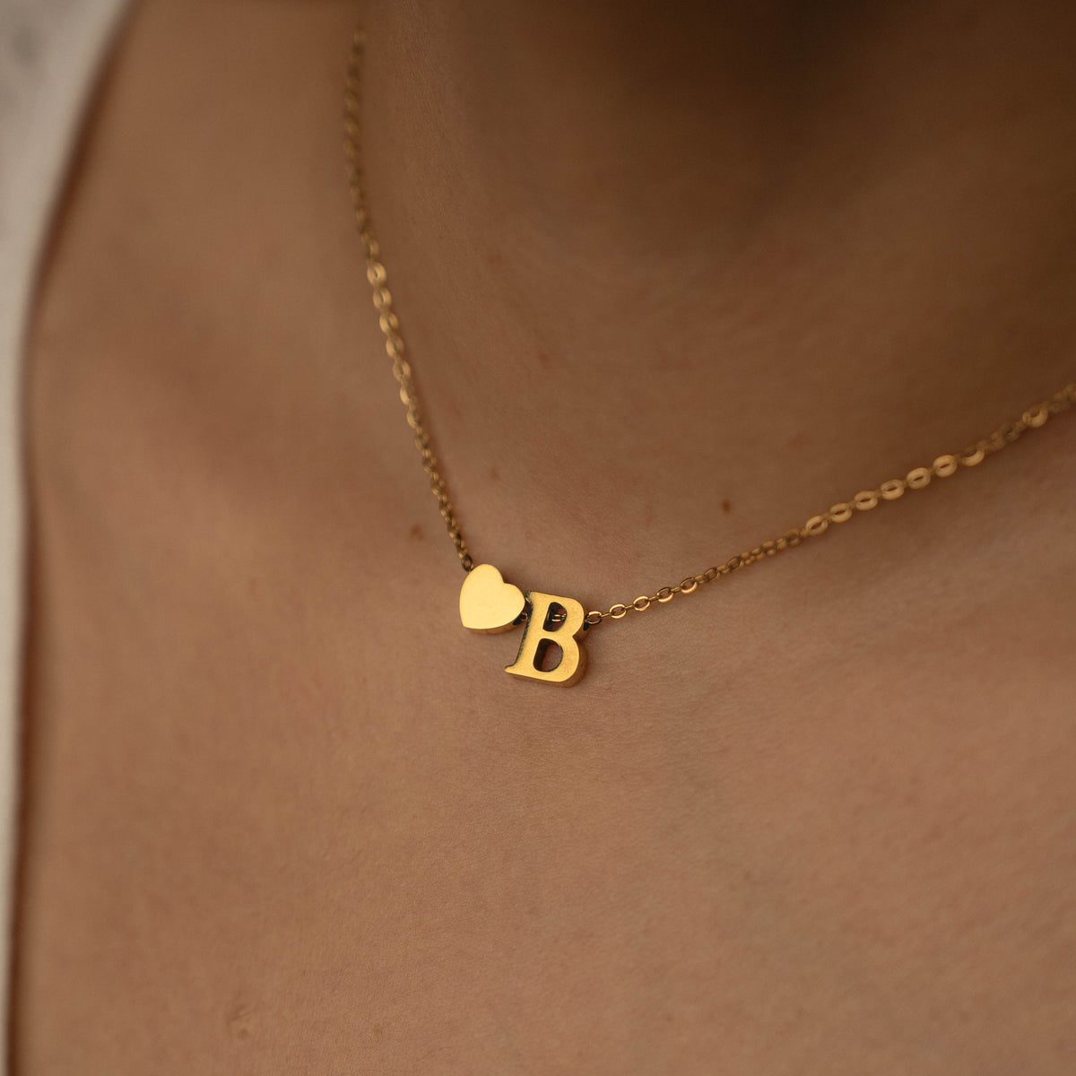 Collier Cœur & Initiale Personnalisé