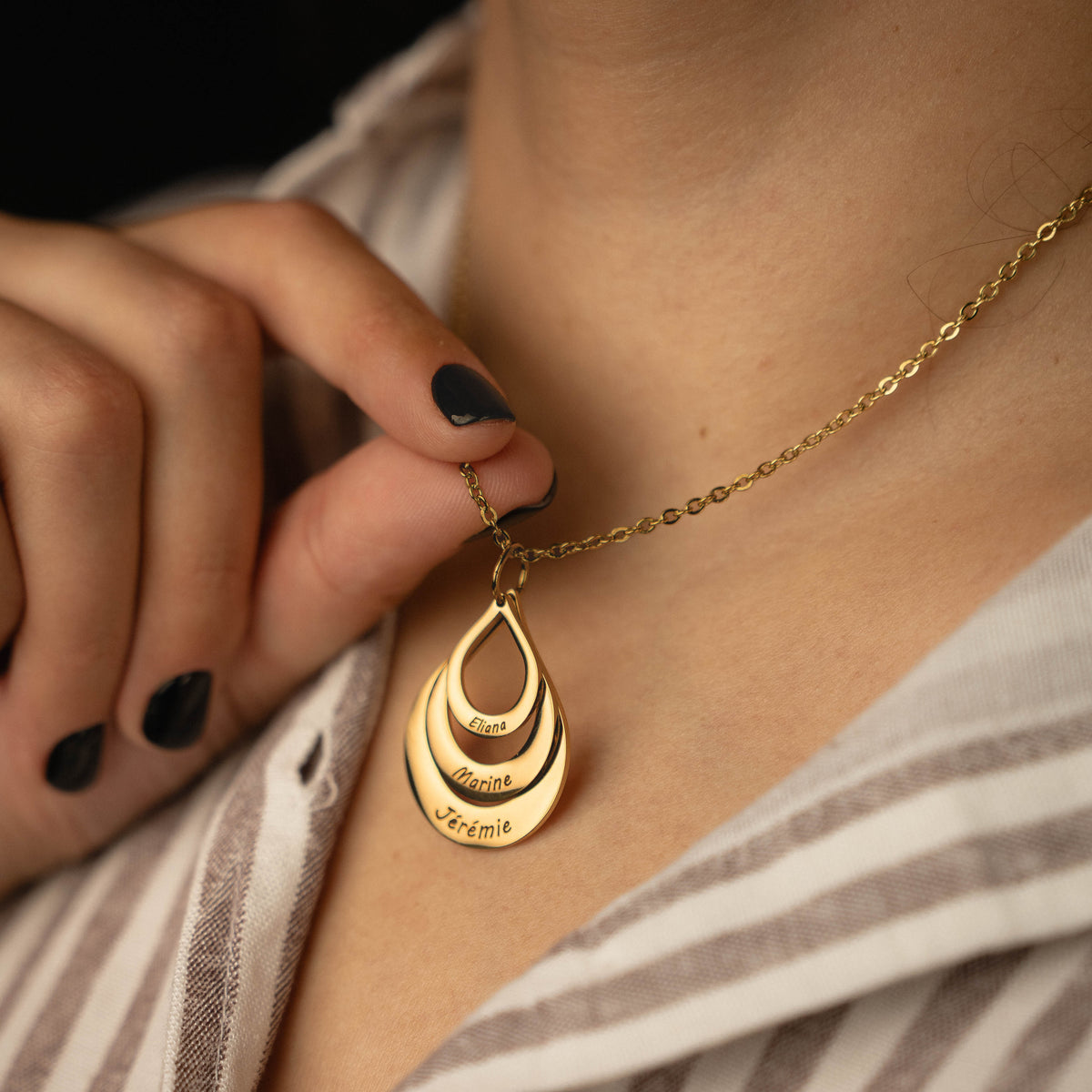 Collier Gouttes 1 à 3 Prénoms