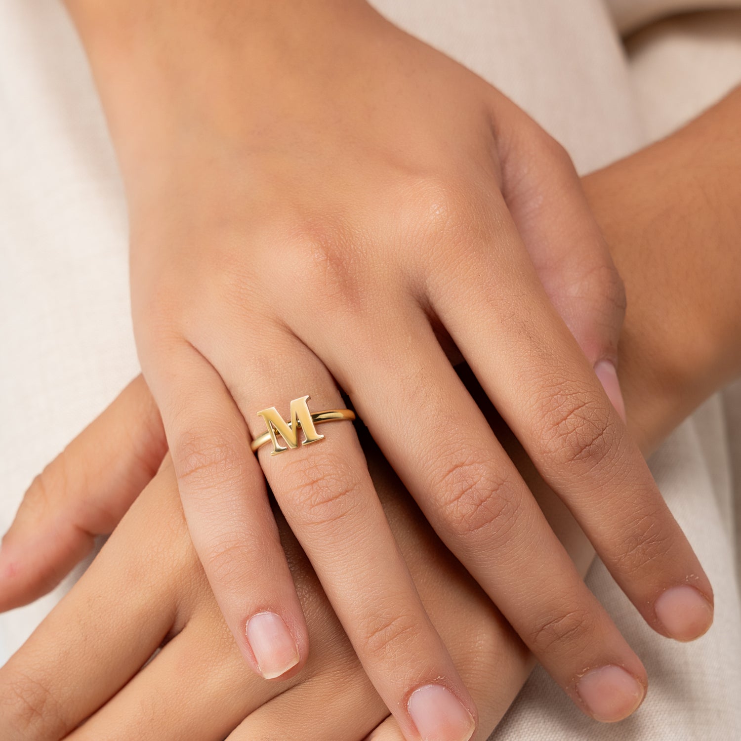 Bague Personnalisée Initiales Empilable
