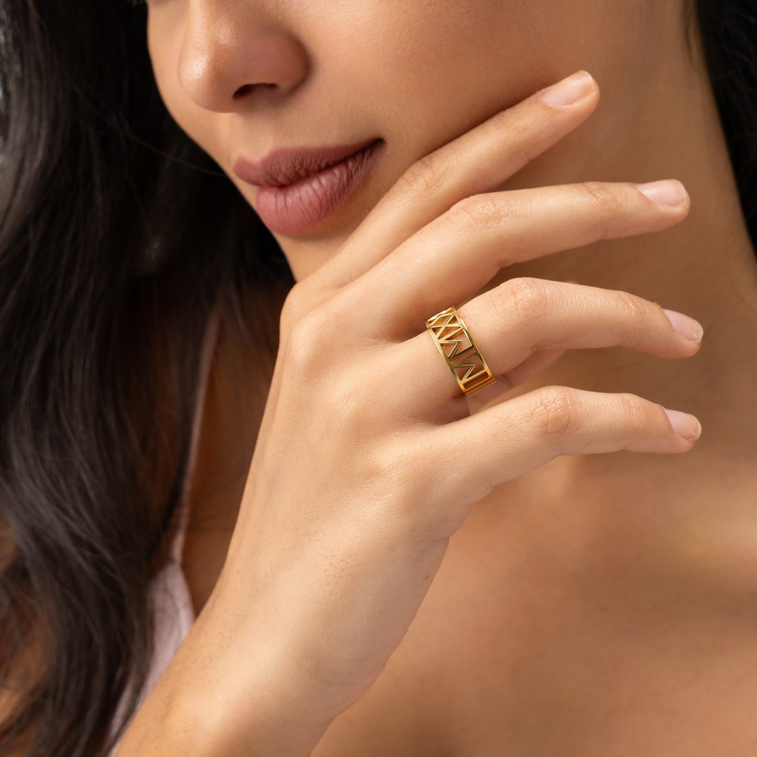 Bague Personnalisée avec Chiffres Romains