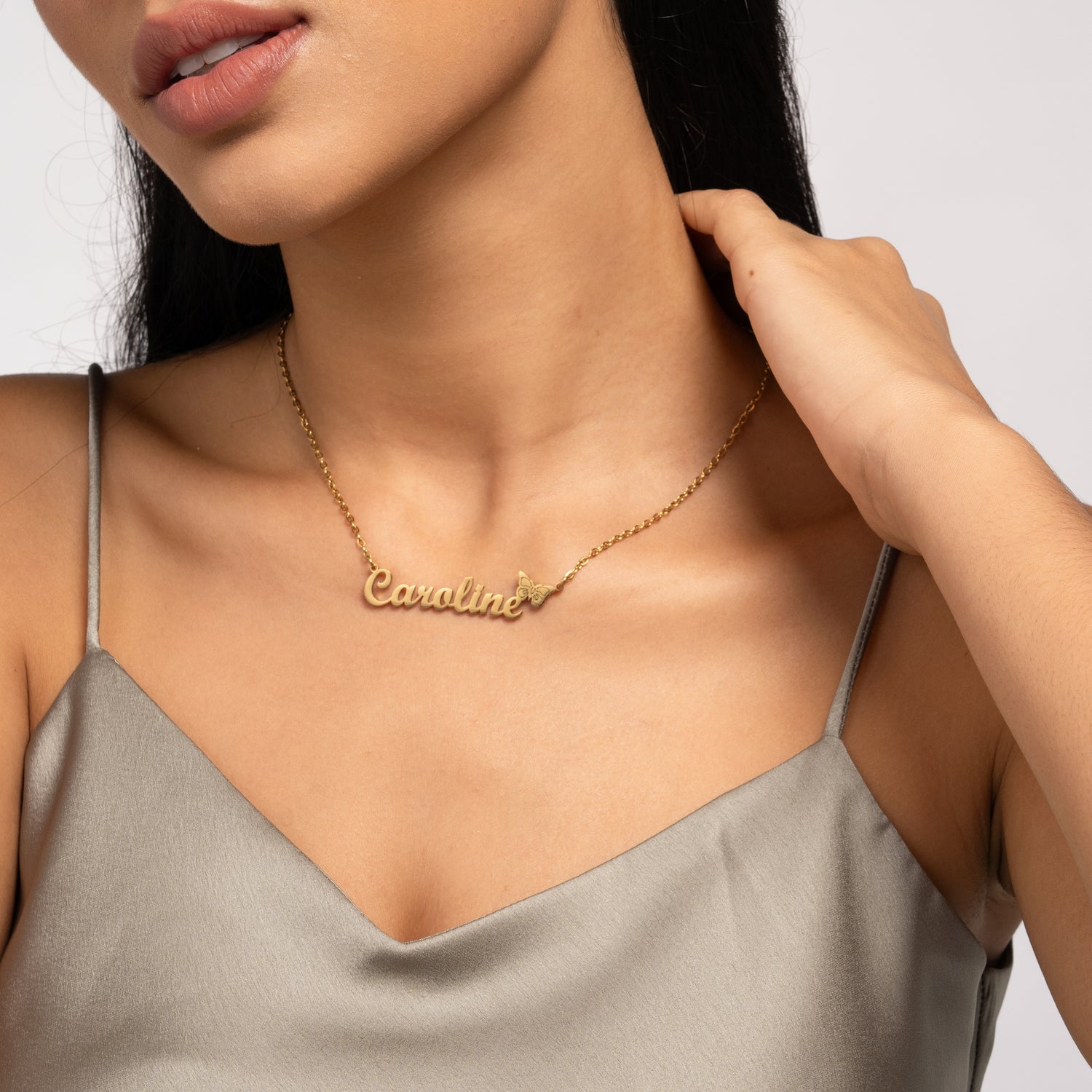 Collier Prénom Personnalisé avec Papillon