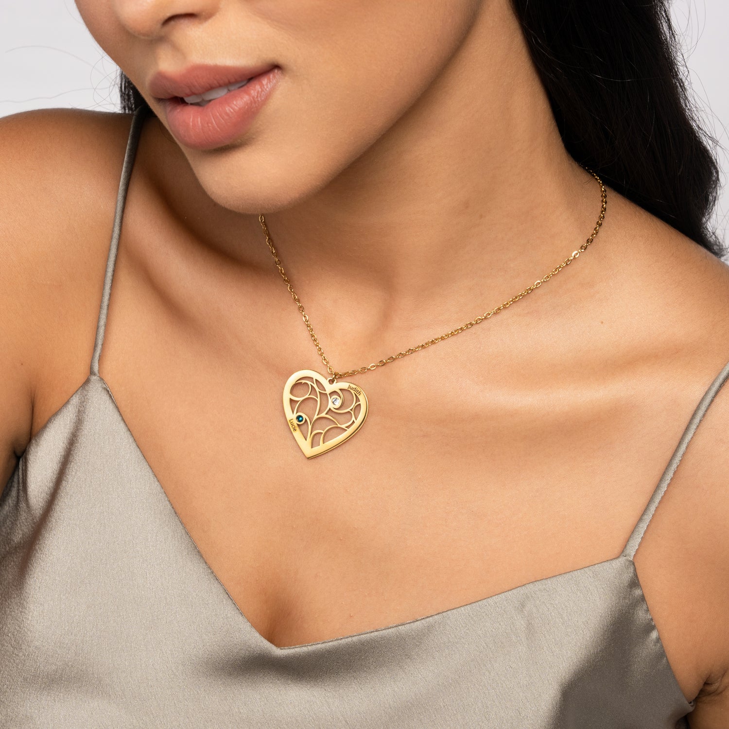 Collier Coeur et Pierre de Naissance