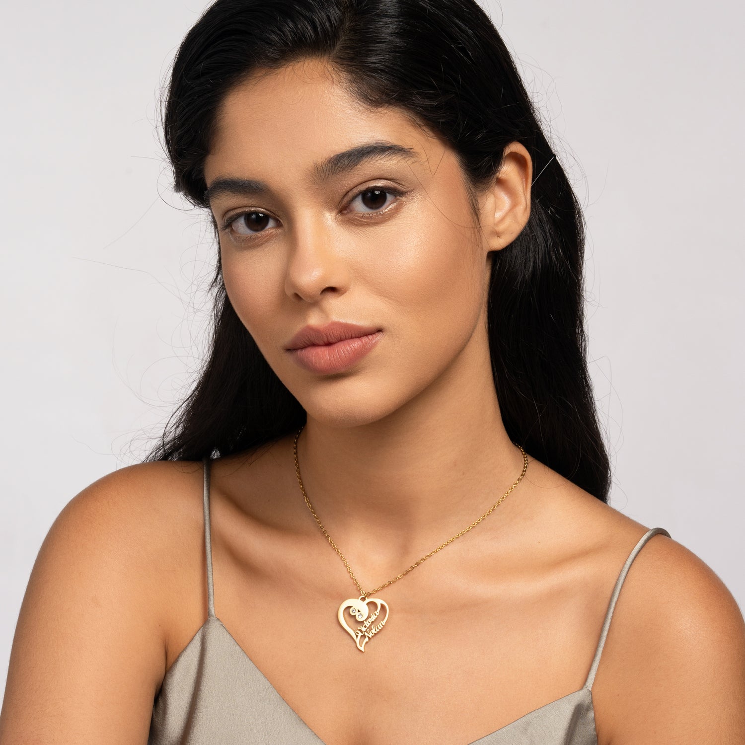 Collier Coeur Double Personnalisé
