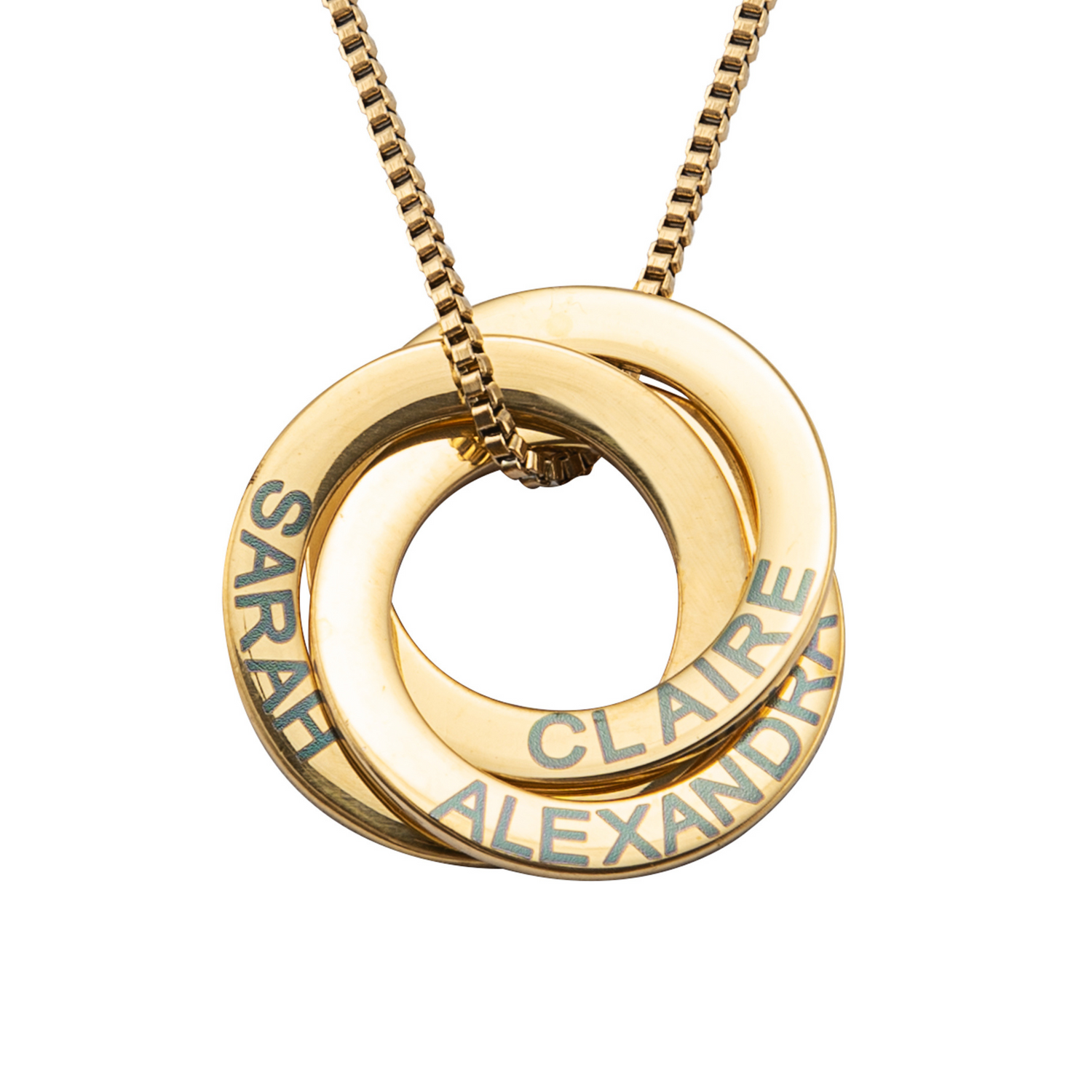 Collier Personnalisé Anneaux entrelacés