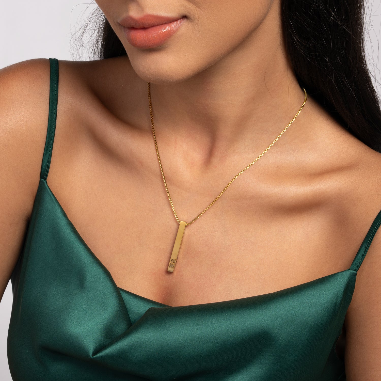 Collier Personnalisé Barre 3D En Japonais